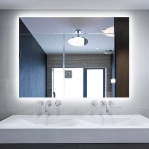 Espelho Lapidado Bisotê Iluminado com LED Frio - 80x100cm