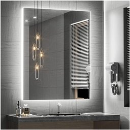 Espelho Lapidado Bisotê Iluminado com LED Frio - 80x100cm - 9