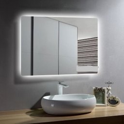Espelho Lapidado Bisotê Iluminado com LED Frio - 80x100cm - 7