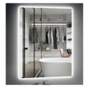 Ver imagem 4 de Espelho Lapidado Bisotê Iluminado com Led Frio com Suporte na Vertical - 50x100cm