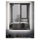 Ver imagem 5 de Espelho Lapidado Bisotê Iluminado com Led Frio com Suporte na Vertical - 50x100cm