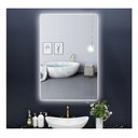 Ver imagem 1 de Espelho Lapidado Bisotê Iluminado com Led Frio com Suporte na Vertical - 50x100cm