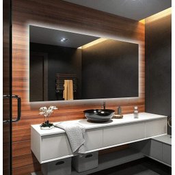 Espelho lapidado bisotê Iluminado com LED Frio - 50x80cm - 1 Espelho lapidado bisotê Iluminado com LED Frio - 50x80cm - 1