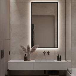 Espelho lapidado bisotê Iluminado com LED Frio - 50x80cm - 6 Espelho lapidado bisotê Iluminado com LED Frio - 50x80cm - 6