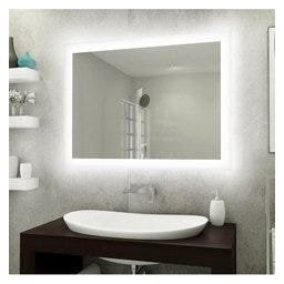 Espelho lapidado bisotê Iluminado com LED Frio - 50x80cm - 5 Espelho lapidado bisotê Iluminado com LED Frio - 50x80cm - 5