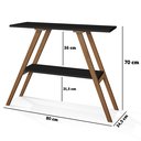 Ver imagem 3 de Aparador Cantinho do Café Pés Madeira Prateleiras Mdf Preto