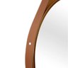 Espelho 53cm Redondo com Alça Suporte e Parafuso Marrom Gr219457 Domus - 3