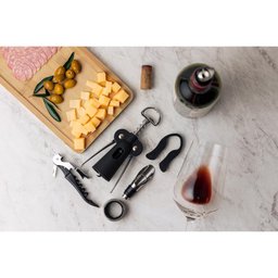 Conjunto 3 Peças para Vinho em Liga de Zinco e Plástico - 6