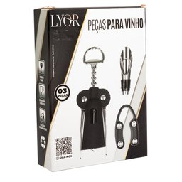 Conjunto 3 Peças para Vinho em Liga de Zinco e Plástico - 7