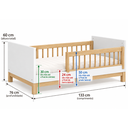 Ver imagem 2 de Mini Cama Infantil com Grades de Proteção