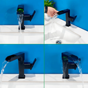 Ver imagem 2 de Misturador para Lavatório de Mesa com Led e Controle de Temperatura Preto Kokay
