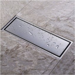 Ralo Linear Oculto 20cm Invisivel Aço Inox Anti Odor Anti Inseto Banheiro Lavabo Resistente Seguro H - 2