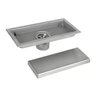 Ralo Linear Oculto 20cm Invisivel Aço Inox Anti Odor Anti Inseto Banheiro Lavabo Resistente Seguro H - 9