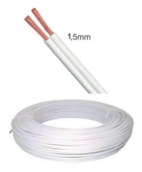 Fio Cordão Cabo Paralelo 2x2,5mm 40 Metros 750V Cor Branco - 4