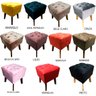 Puff Banqueta Veludo Quadrado Pés Madeira Decorativo Marrom - 7