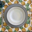 Ver imagem 1 de Kit 10 Serviços Americanos Jacquar Abacaxi fundo branco - 35x45cm