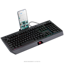 Ver imagem 2 de Teclado Gamer Protector Abnt2 Multimidia Led 7 Cores Usb Com Suporte Smartphone - Gt800