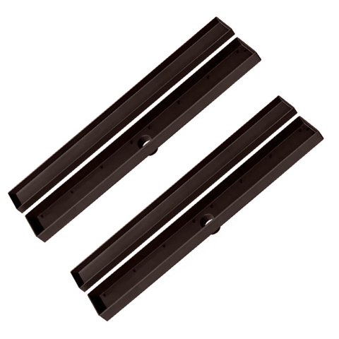 Kit 2 Ralo Oculto Linear Embutir 5x50 P/ Porcelanato Marrom