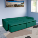 Ver imagem 2 de Sofá Cama Tóquio Com Almofadas Soltas 2.20m-verde