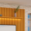 Ver imagem 5 de Rack com Painel para Sala Ripado Cleann com Off White - Moveisaqui