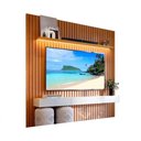 Ver imagem 1 de Rack com Painel para Sala Ripado Cleann com Off White - Moveisaqui