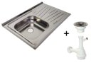 Ver imagem 1 de Kit Pia de Cozinha Fabrinox Modelo Psd1000E 1,00 x 0,52 Mt com Cuba Deslocada À Esquerda