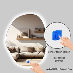 Espelho Orgânico com Led 6000k Medida 104,0 X 80,0 Cm - 4