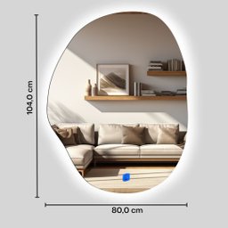 Espelho Orgânico com Led 6000k Medida 104,0 X 80,0 Cm - 3
