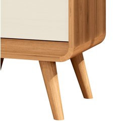 Kit 2 Mesas de Cabeceira com Gaveta Channel Nature com Off White - Fabrimoveis - 4