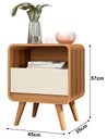 Ver imagem 6 de Kit 2 Mesas de Cabeceira com Gaveta Channel Nature com Off White - Fabrimoveis