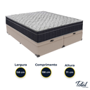 Ver imagem 3 de Cama Box Baú Bipartido Queen Bege e Colchão Airtech 150 D45 Ortobom