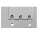 Ver imagem 2 de Espelho Placa para Piso Aluminio 4x4 para 3 Rj Unha Prateado