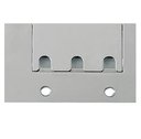 Ver imagem 2 de Espelho Placa para Piso Aluminio 4x4 para 3 Rj Unha Prateado