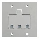 Ver imagem 1 de Espelho Placa para Piso Aluminio 4x4 para 3 Rj Unha Prateado