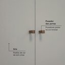 Ver imagem 6 de Guarda Roupa Solteiro com Espelho e Capelinha 4 Portas 3 Gavetas 205cm Sonata Yescasa Freijó/Cinza Gris