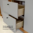 Ver mais imagens de Guarda Roupa Solteiro com Espelho e Capelinha 4 Portas 3 Gavetas 205cm Sonata Yescasa Freijó/Cinza Gris