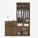 Ver imagem 3 de Cômoda Multiuso com Espelho 1 Porta 4 Gavetas Thor 
