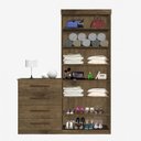Ver imagem 2 de Cômoda Multiuso com Espelho 1 Porta 4 Gavetas Thor 