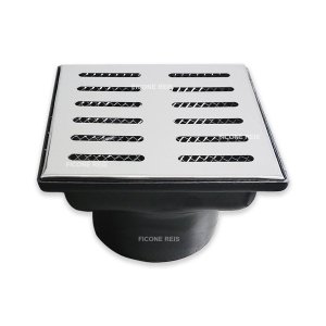 Ralo 15x15 Inox Tela Anti Insetos Caixa Coletora Saída Baixa 75mm