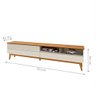 Rack e Painel para TV Arsenal 2 Nichos Off White Nature - 4