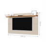 Rack e Painel para TV Arsenal 2 Nichos Off White Nature - 5