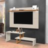 Rack e Painel para TV Arsenal 2 Nichos Off White Nature - 3