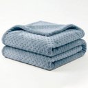 Ver imagem 1 de Manta Flan Soft Texturizada Queen 260g-m² 100% Poliéster Fleece Aconchegante Azul Casa Modelo