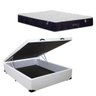 Cama Box Baú Casal Ak Colchão Molas Em Sacadas Colchobel Cor: Branco - 1