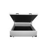 Cama Box Baú Casal Ak Colchão Molas Em Sacadas Colchobel Cor: Branco - 5