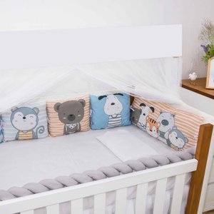 Kit para Berço 10 Peças Americano Aconchego Turminha Animal