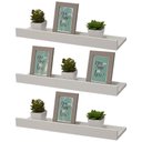 Ver imagem 2 de Kit 3 Prateleiras Porta Quadros 100 X 10cm Branca Suporte Invisível