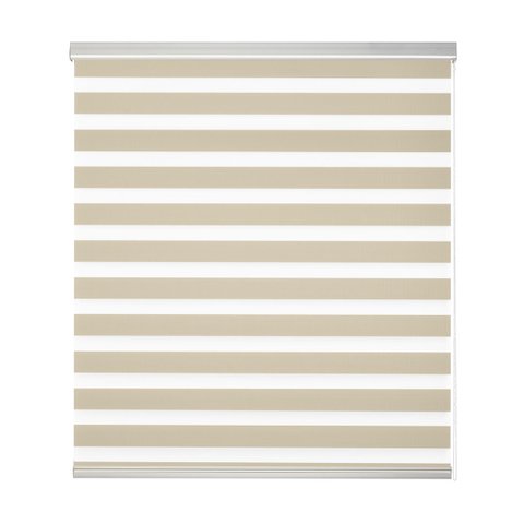 Persiana Rolo Zebra Bando 1,80 X 1,60 Double Vision Bege Mescla