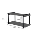 Ver imagem 2 de Nicho Metalon Duplo Organizador 70x20 Preto/cinza Escuro 02