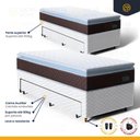 Ver imagem 4 de Cama Box com Colchao de Espuma D33 Pillow Top Comfort Luxo + Auxiliar de Espuma Unique Solteiro 88cm